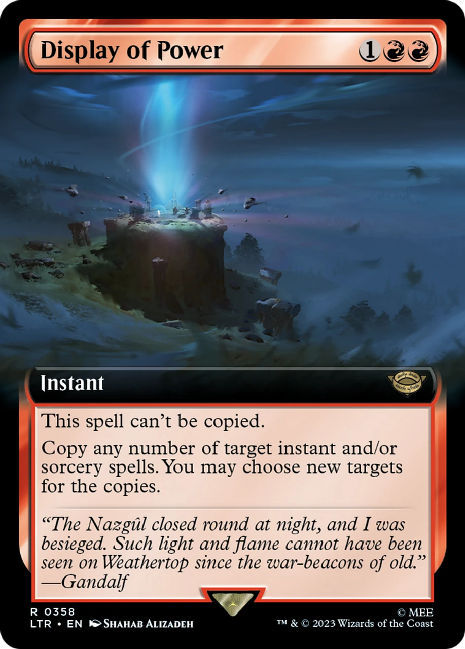 Wizards Of The Coast Display Of Power - The Lord Of The Rings: Tales Of Middle-earth: (Extended Art) Foil 1 Wizards Of The Coast Display Of Power - The Lord Of The Rings: Tales Of Middle-earth: (Extended Art) Foil