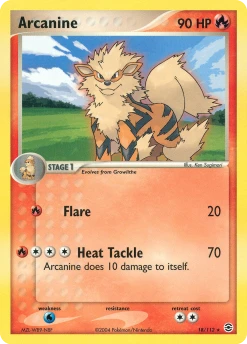 Arcanine 18/112 - FireRed LeafGreen Reverse Holofoil