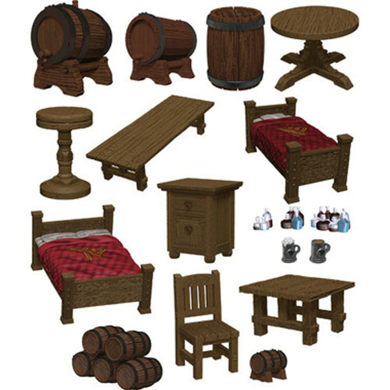 Dungeons & Dragons Miniatures: Icons Of The Realms - Yawning Portal Inn - Beds & Bottles 1 Dungeons & Dragons Miniatures: Icons Of The Realms - Yawning Portal Inn - Beds & Bottles