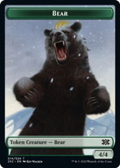 Wizards Of The Coast Bear - Double Masters 2022 Tokens Foil