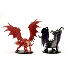 Pathfinder Battles Miniatures: City Of Lost Omens - Red & Black Adult Dragons - Case Incentive