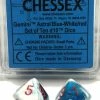 Chessex Dice: Gemini 7 - Polyhedral D10 Astral Blue/White/Red (10)