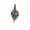 Chessex Dice Holder Jewelry: D20 Skull & Dagger Pendant (Old Copper Finish)