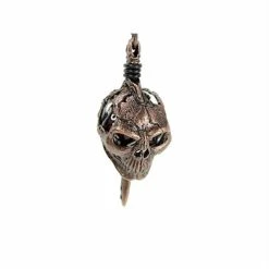 Chessex Dice Holder Jewelry: D20 Skull & Dagger Pendant (Old Copper Finish)