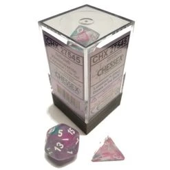 Chessex Dice: Nebula - Polyhedral Wisteria/White Luminary (7)