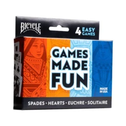 Bicycle: Hearts, Spades, Euchre, & Solitaire - 4-Game Pack