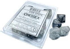 Chessex Dice: Borealis - Light Smoke/Silver Luminary (Set Of Ten D10s)