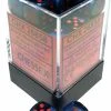 Chessex Dice: Gemini 12mm D6 Black Starlight/Red (36)