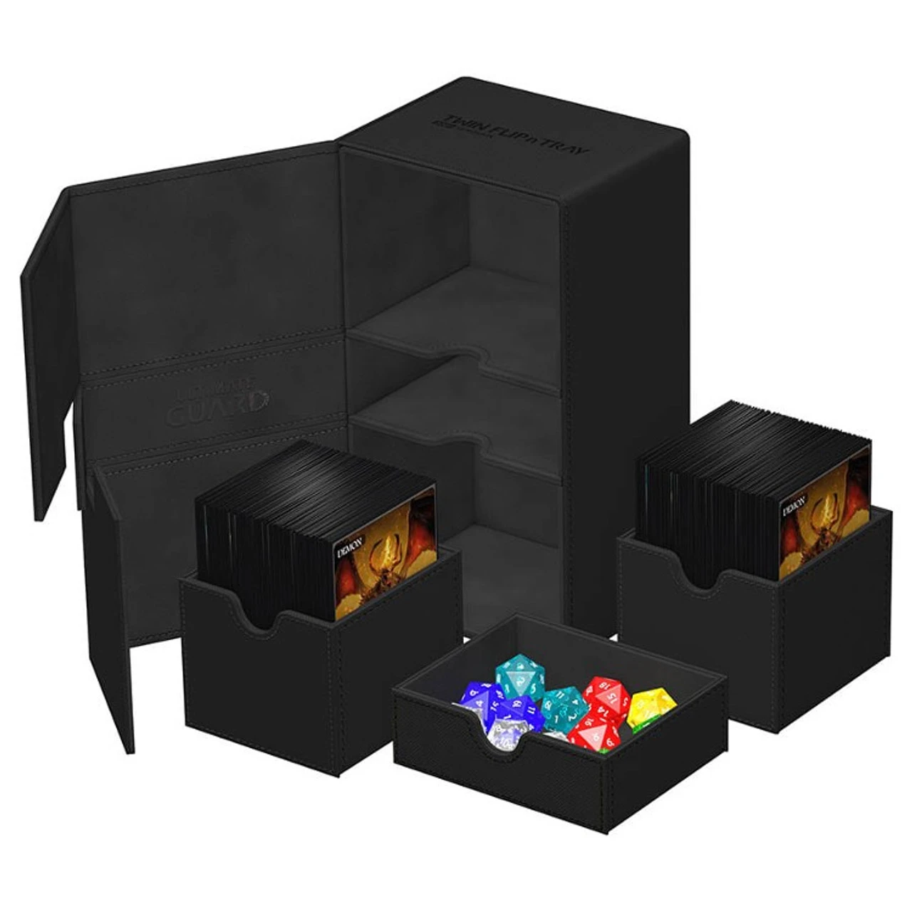 Ultimate Guard: Monocolor Black - Twin Flip'n'Tray XenoSkin Deck Case 200+ 1 Ultimate Guard: Monocolor Black - Twin Flip'n'Tray XenoSkin Deck Case 200+